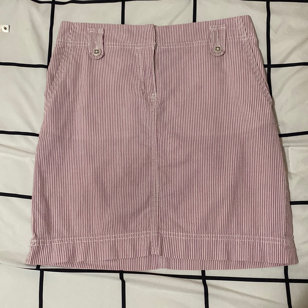 Purple seersucker skirt